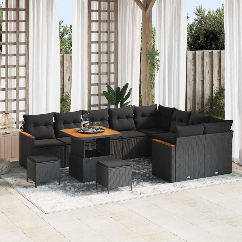 Tuin Sofa Set Met Kussen 12 Pcs Poly Riet