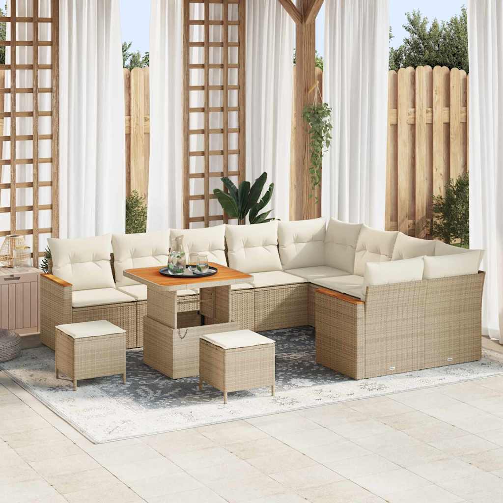 Tuin Sofa Set Met Kussen 12 Pcs Poly Riet