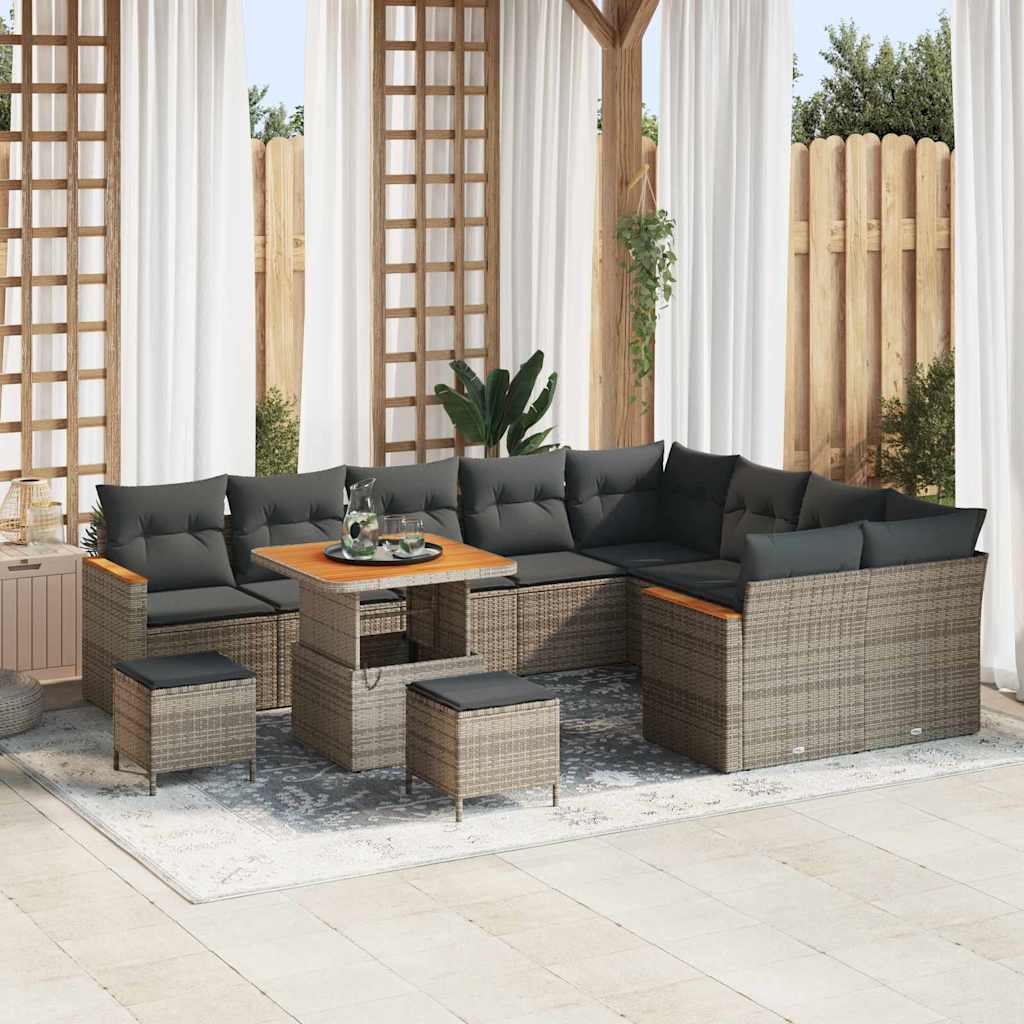 Tuin Sofa Set Met Kussen 12 Pcs Poly Riet