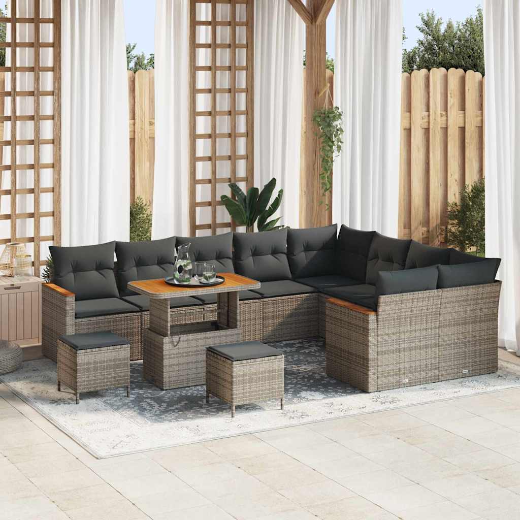 Tuin Sofa Set Met Kussen 12 Pcs Poly Riet