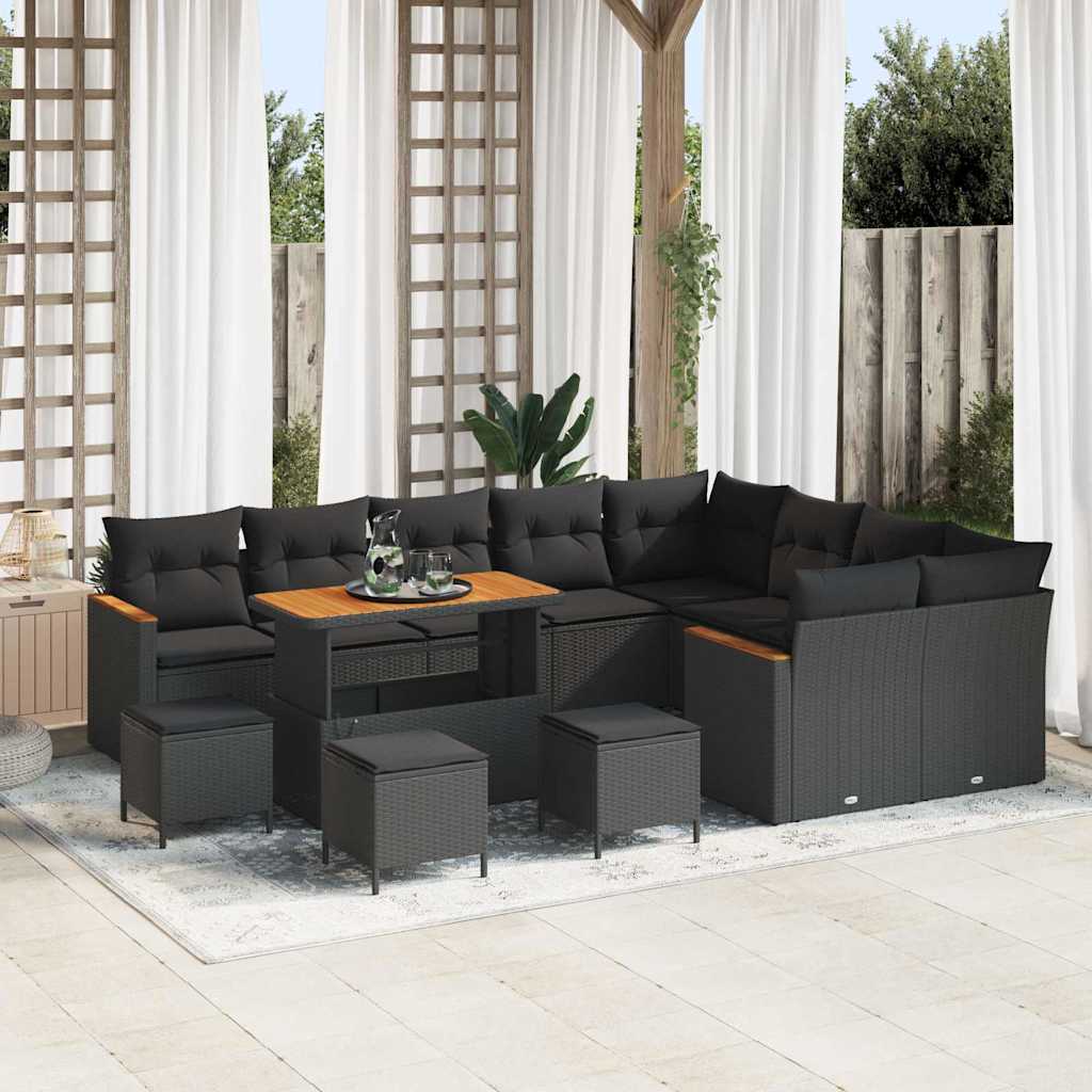 Tuin Sofa Set Met Kussen 12 Pcs Poly Riet