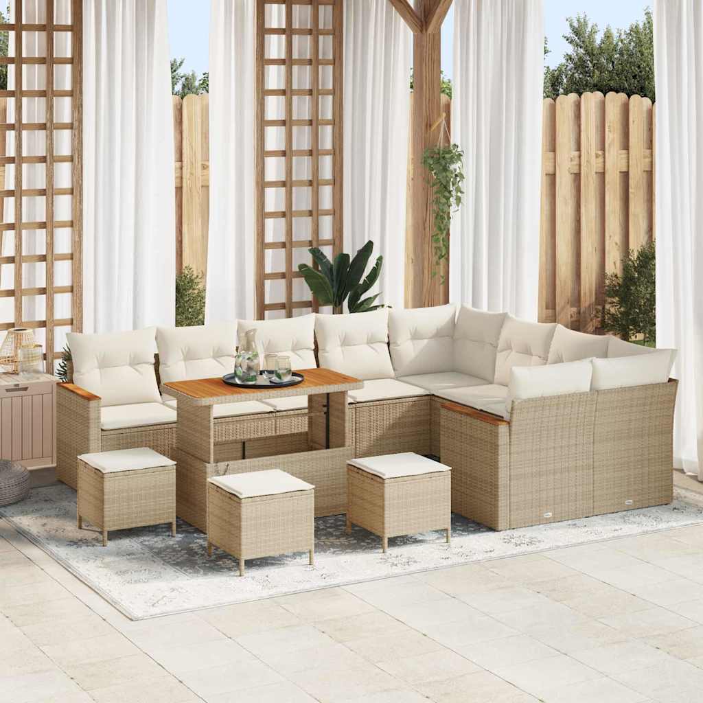 Tuin Sofa Set Met Kussen 12 Pcs Poly Riet