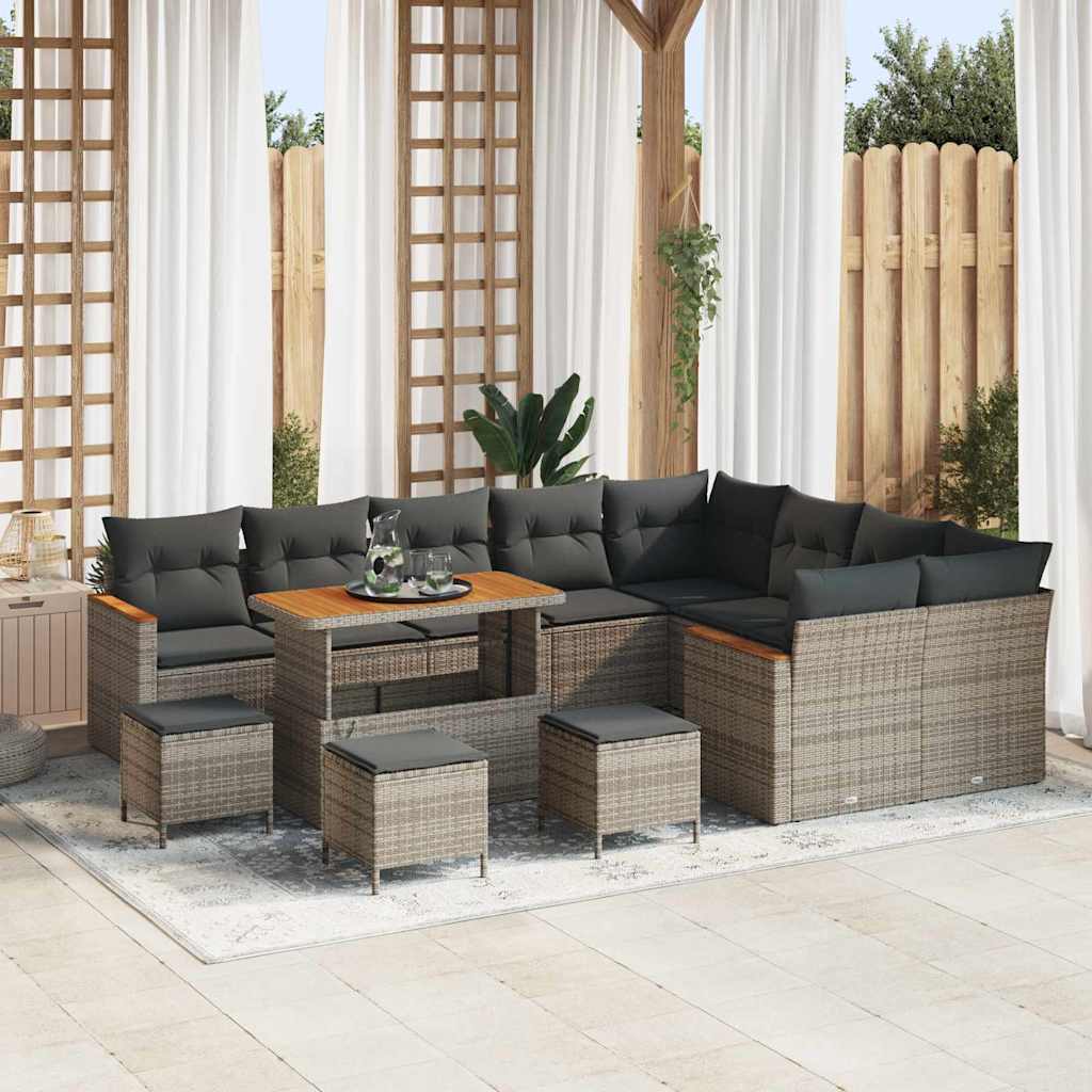 Tuin Sofa Set Met Kussen 12 Pcs Poly Riet