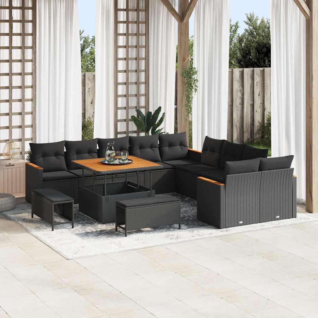 Tuin Sofa Set Met Kussen 13 Pcs Poly Riet