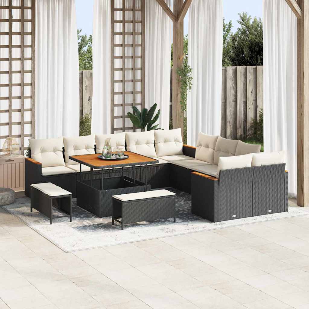 Tuin Sofa Set Met Kussen 13 Pcs Poly Riet