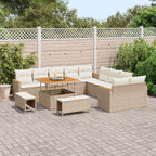 Tuin Sofa Set Met Kussen 13 Pcs Poly Riet