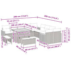 Tuin Sofa Set Met Kussen 13 Pcs Poly Riet
