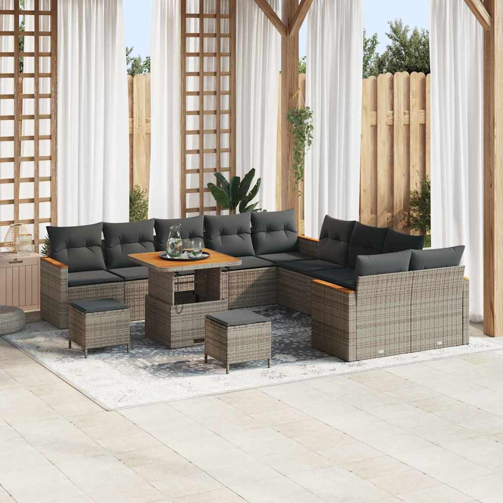 Tuin Sofa Set Met Kussen 13 Pcs Poly Riet