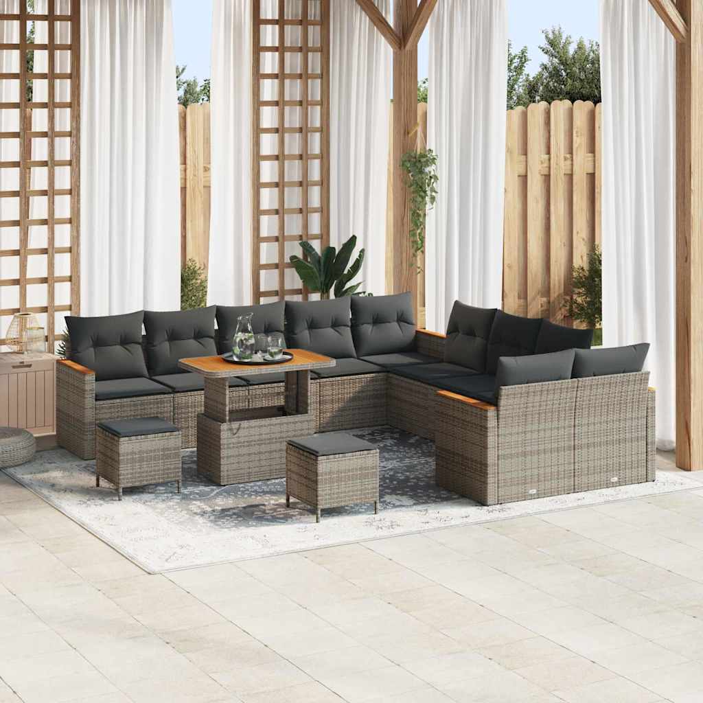 Tuin Sofa Set Met Kussen 13 Pcs Poly Riet