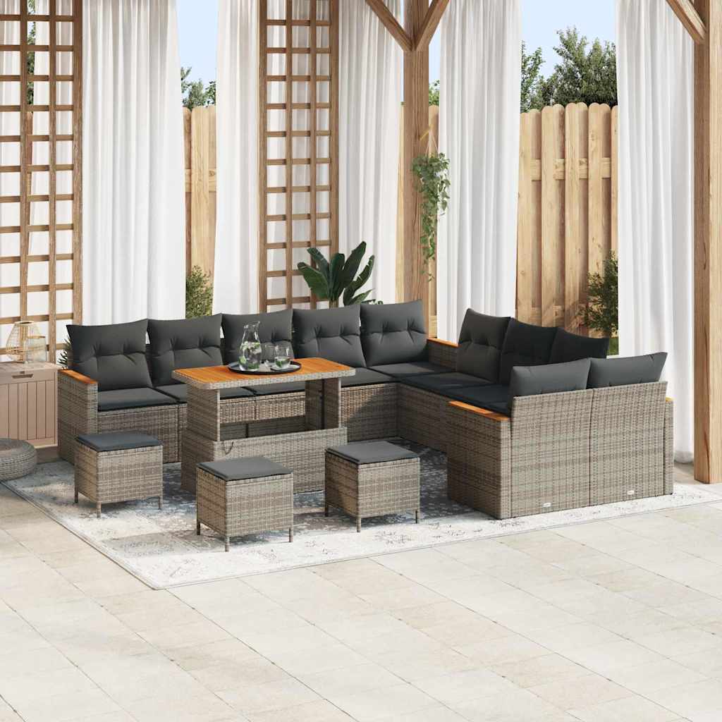 Tuin Sofa Set Met Kussen 13 Pcs Poly Riet