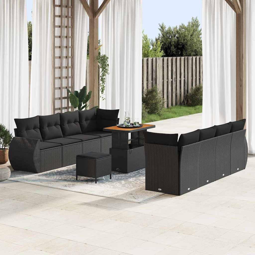 Tuin Sofa Set Met Opslag 11 Pcs Poly Riet