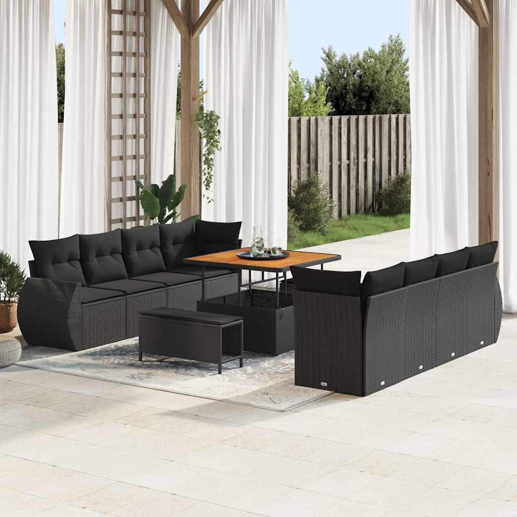 Tuin Sofa Set Met Opslag 11 Pcs Poly Riet