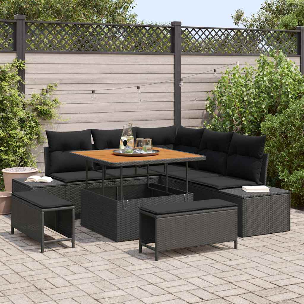 Tuin Sofa Set Met Opslag 8 Pcs Poly Riet