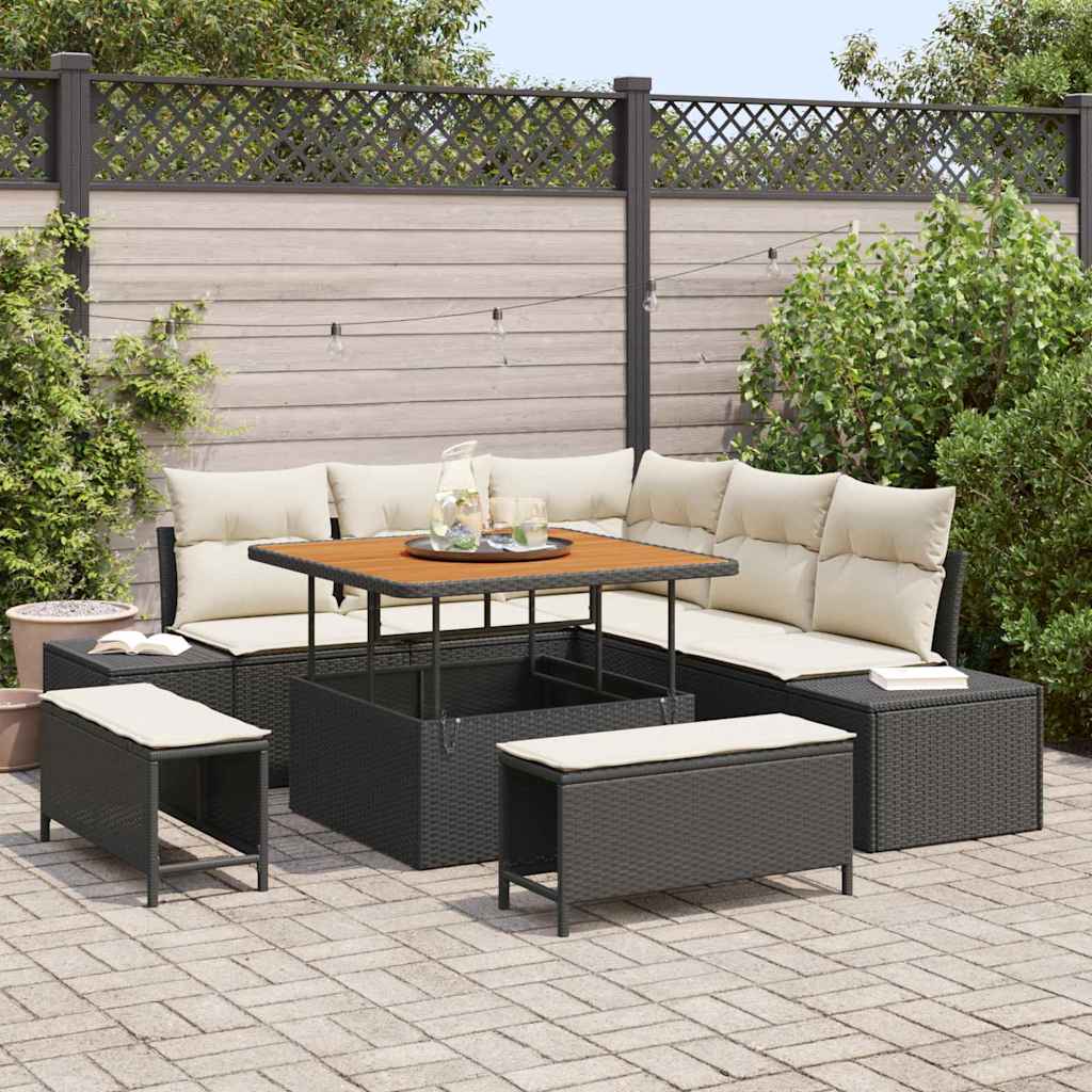 Tuin Sofa Set Met Opslag 8 Pcs Poly Riet