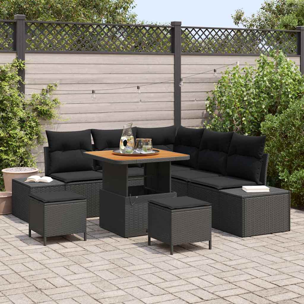 Tuin Sofa Set Met Opslag 8 Pcs Poly Riet