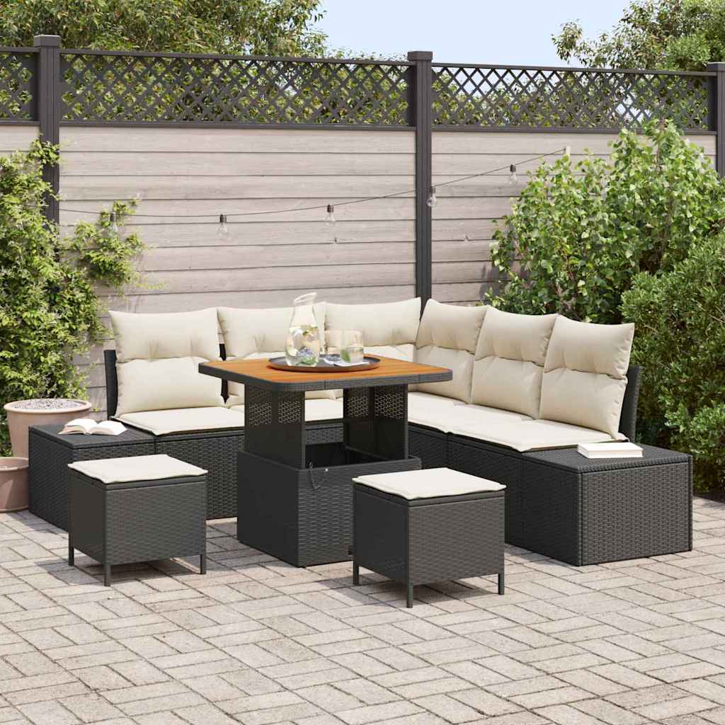 Tuin Sofa Set Met Opslag 8 Pcs Poly Riet