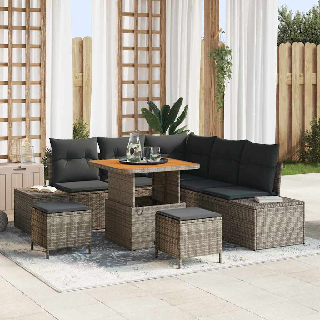 Tuin Sofa Set Met Opslag 8 Pcs Poly Riet