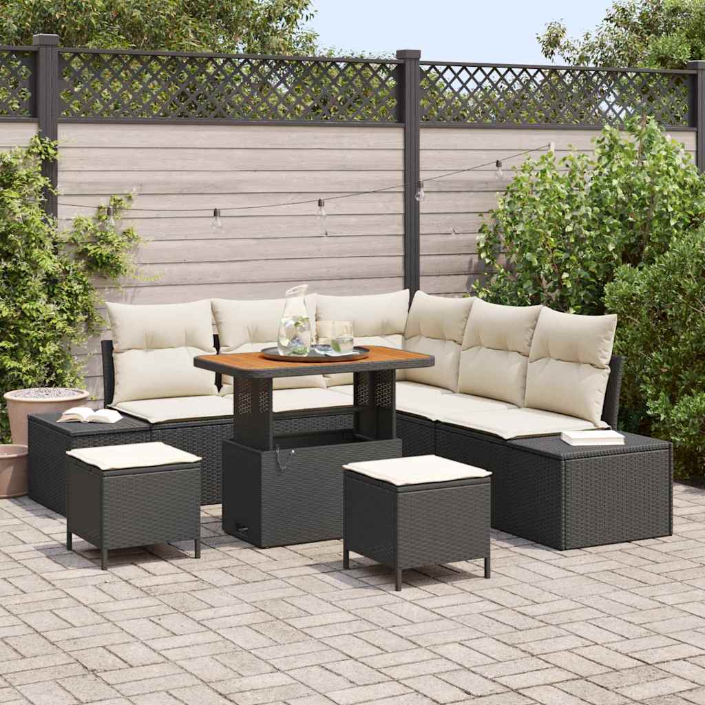 Tuin Sofa Set Met Opslag 8 Pcs Poly Riet