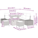 Tuin Sofa Set Met Opslag 8 Pcs Poly Riet