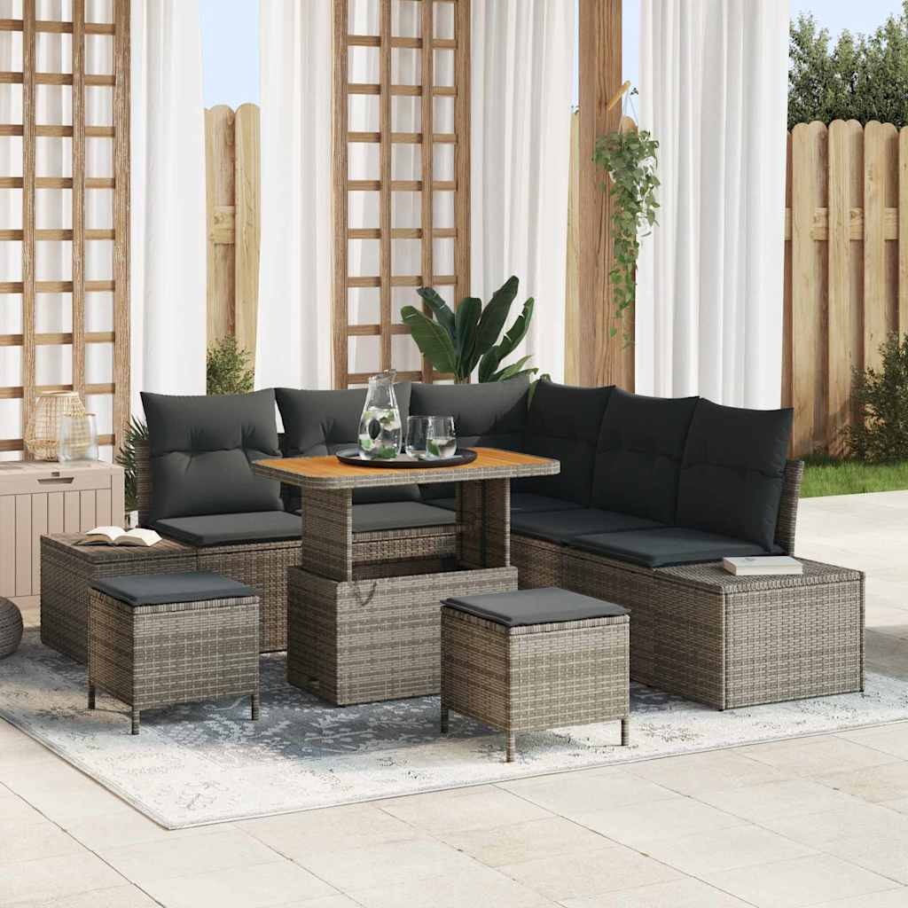 Tuin Sofa Set Met Opslag 8 Pcs Poly Riet