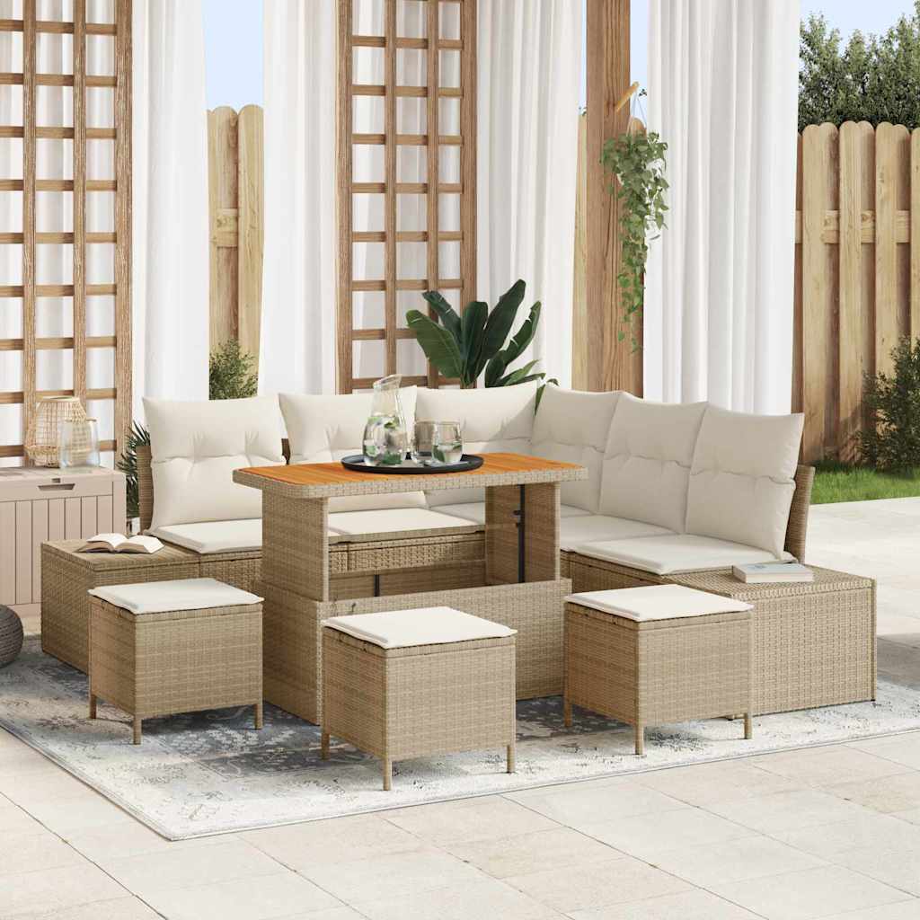 Tuin Sofa Set Met Opslag 8 Pcs Poly Riet