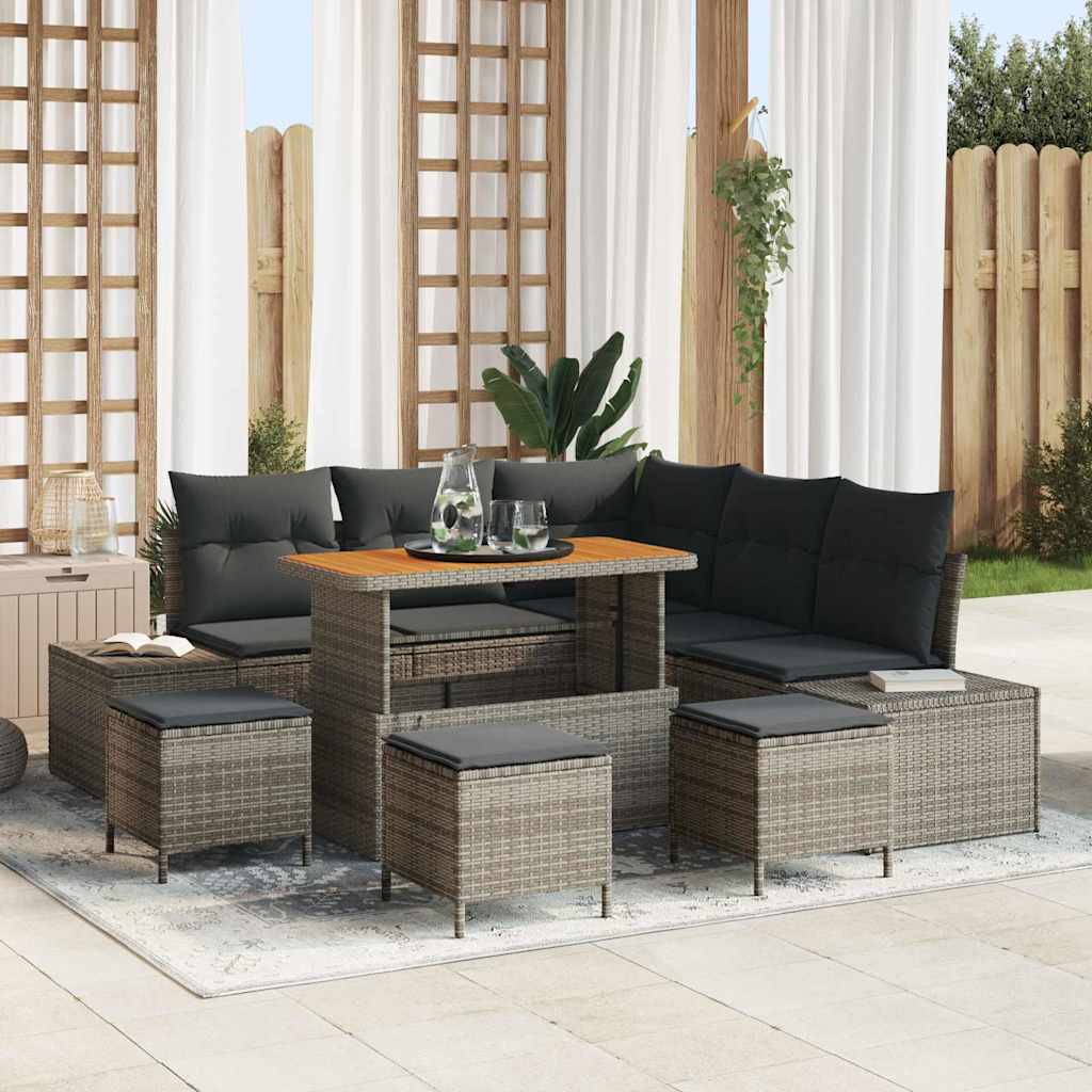 Tuin Sofa Set Met Opslag 8 Pcs Poly Riet