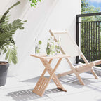 Salontafel Bruin 33 X 33 X 40.5 Cm Massief Walnotenhout