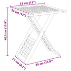 Salontafel Bruin 33 X 33 X 40.5 Cm Massief Walnotenhout