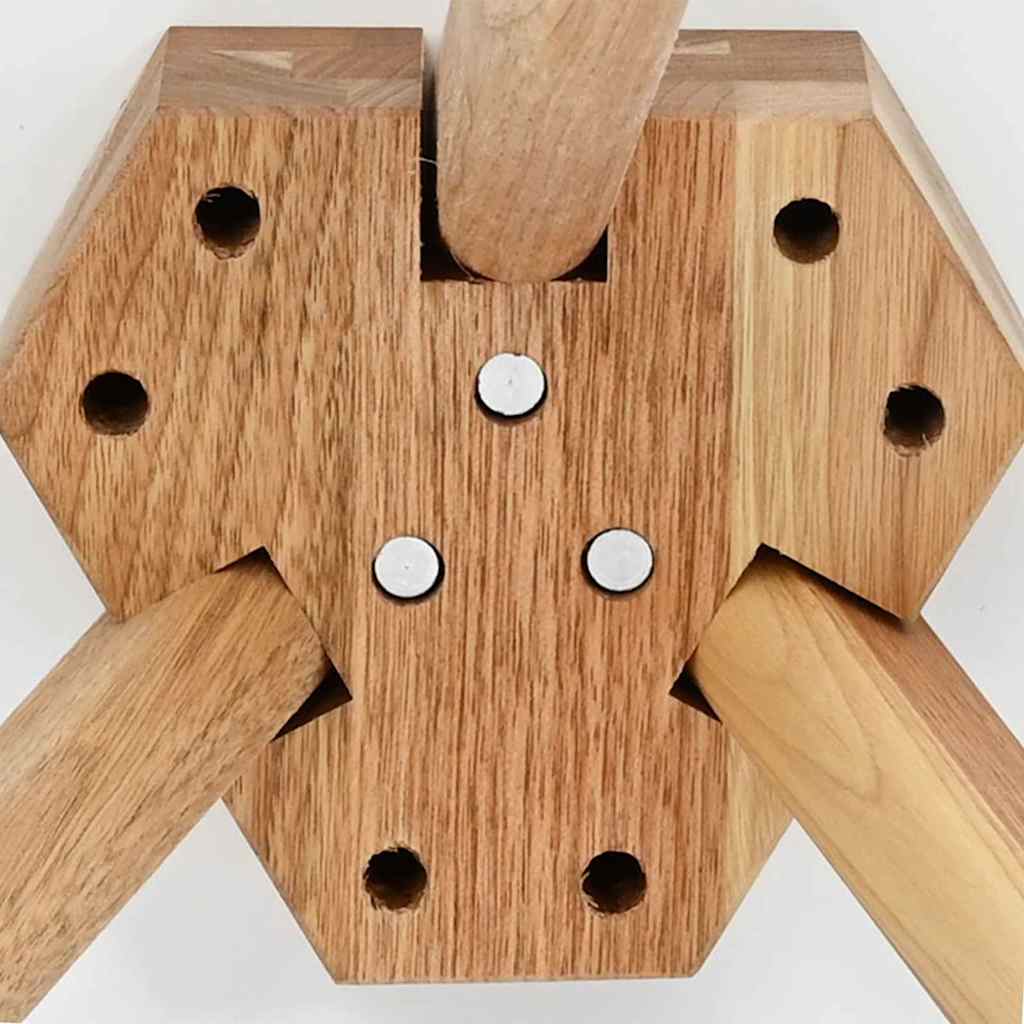 Salontafel Bruin 50 X 50 X 46 Cm Massief Walnotenhout