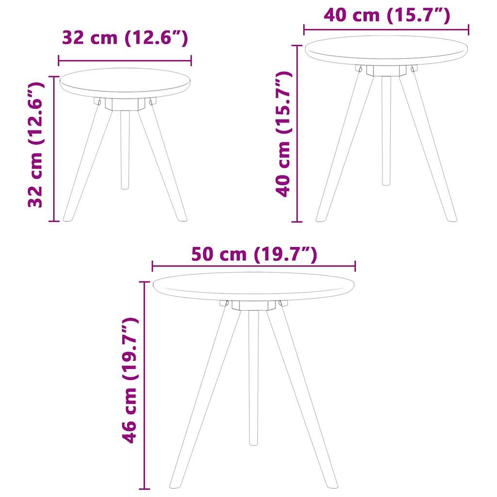 Salontafel Bruin 50 X 50 X 46 Cm Massief Walnotenhout