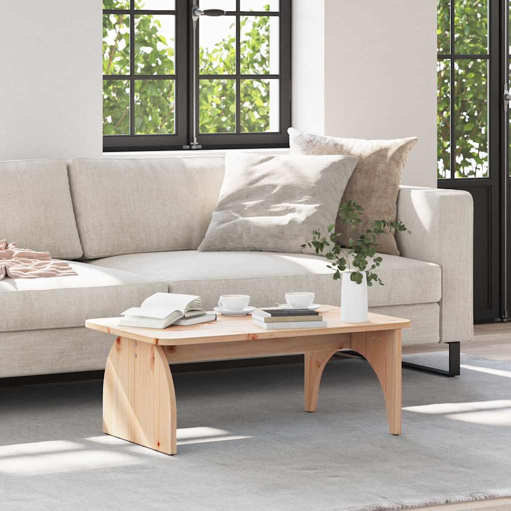 Salontafel 80 X 50 X 31 Cm Massief Grenenhout