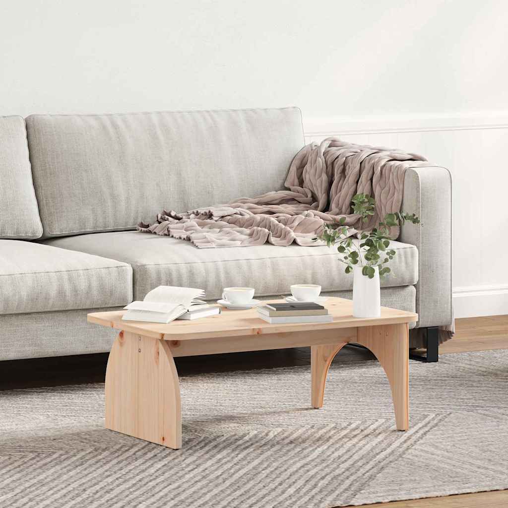 Salontafel 80 X 50 X 31 Cm Massief Grenenhout