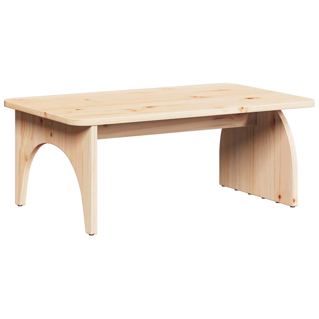 Salontafel 80 X 50 X 31 Cm Massief Grenenhout