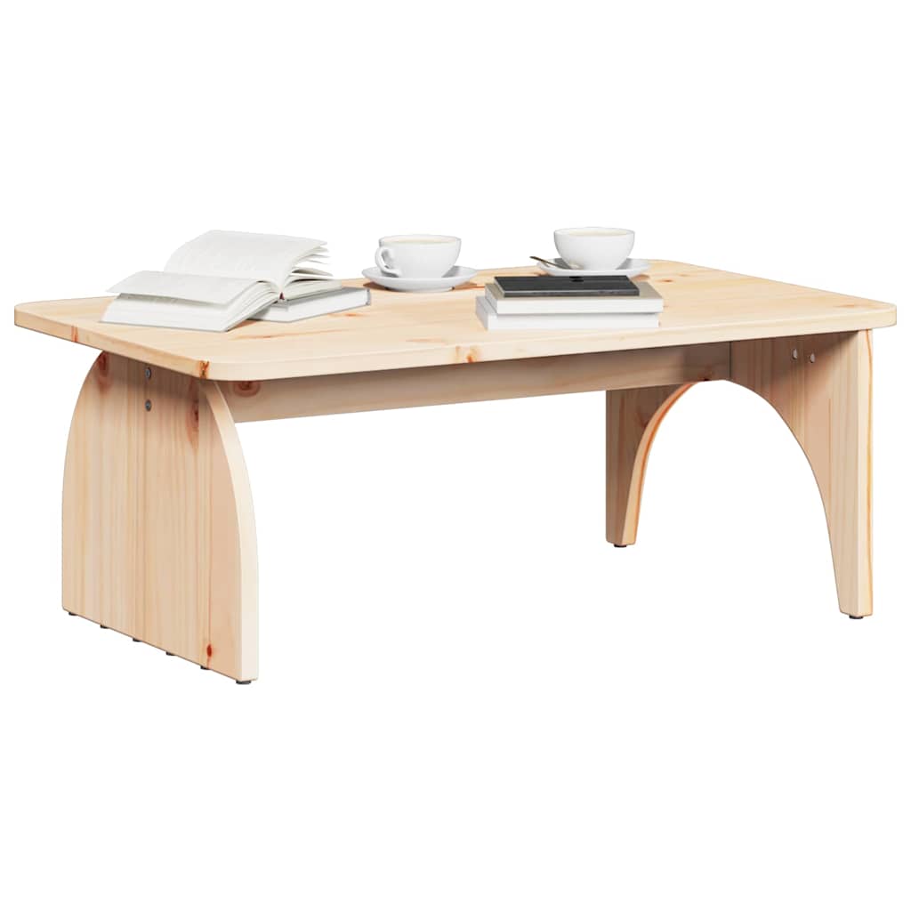 Salontafel 80 X 50 X 31 Cm Massief Grenenhout