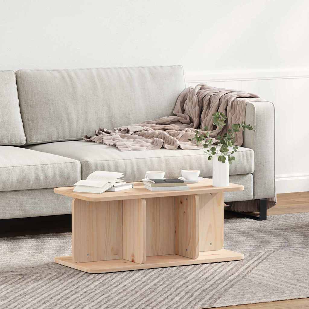 Salontafel 80 X 39.5 X 33.5 Cm Massief Grenenhout