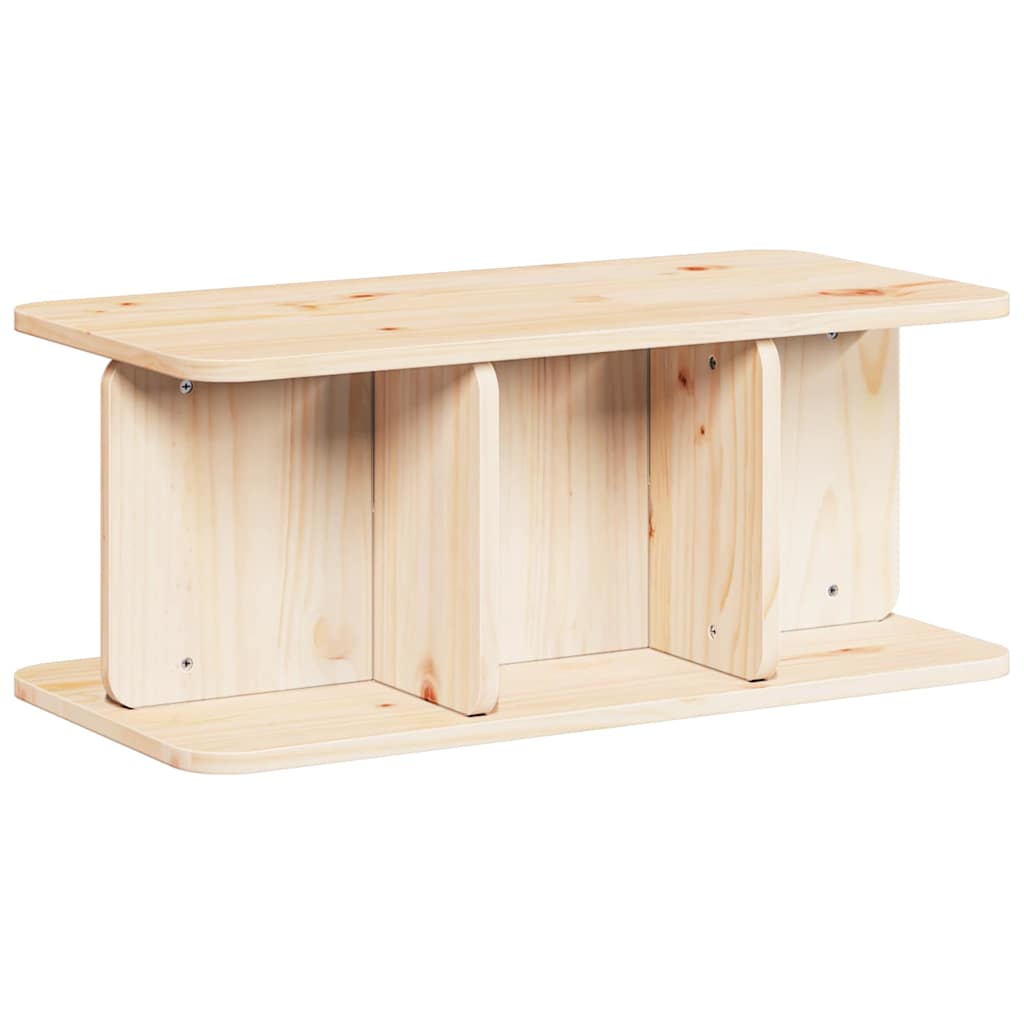 Salontafel 80 X 39.5 X 33.5 Cm Massief Grenenhout