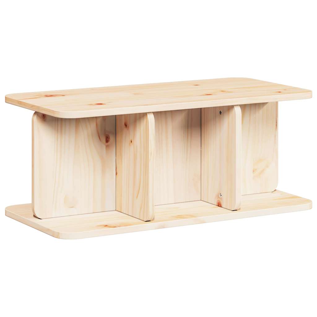 Salontafel 80 X 39.5 X 33.5 Cm Massief Grenenhout