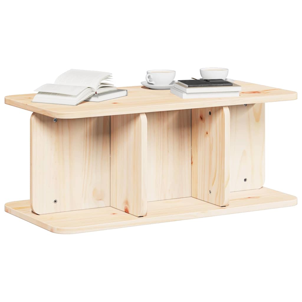 Salontafel 80 X 39.5 X 33.5 Cm Massief Grenenhout