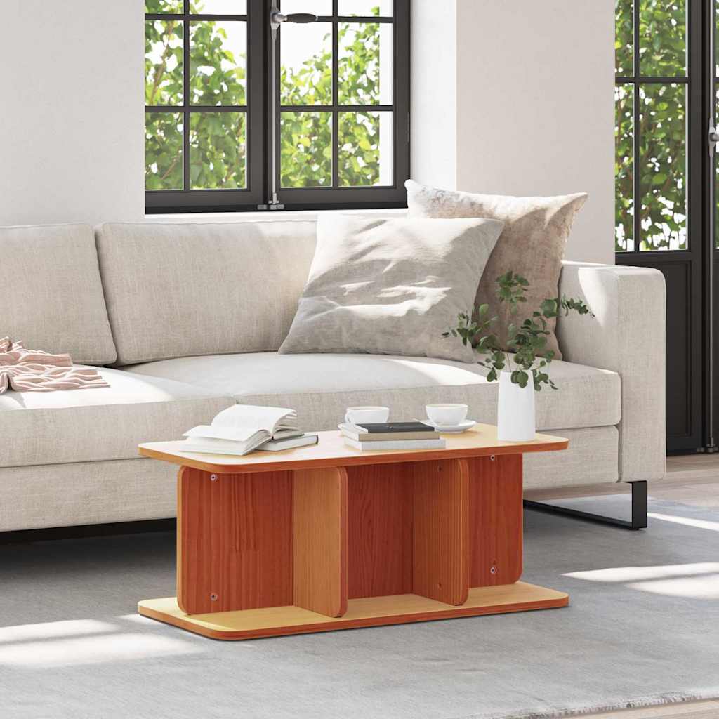 Salontafel 80 X 39.5 X 33.5 Cm Massief Grenenhout