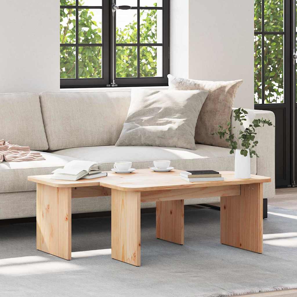 Salontafel 2 Pcs 100 X 69 X 35.5 Cm Massief Grenenhout