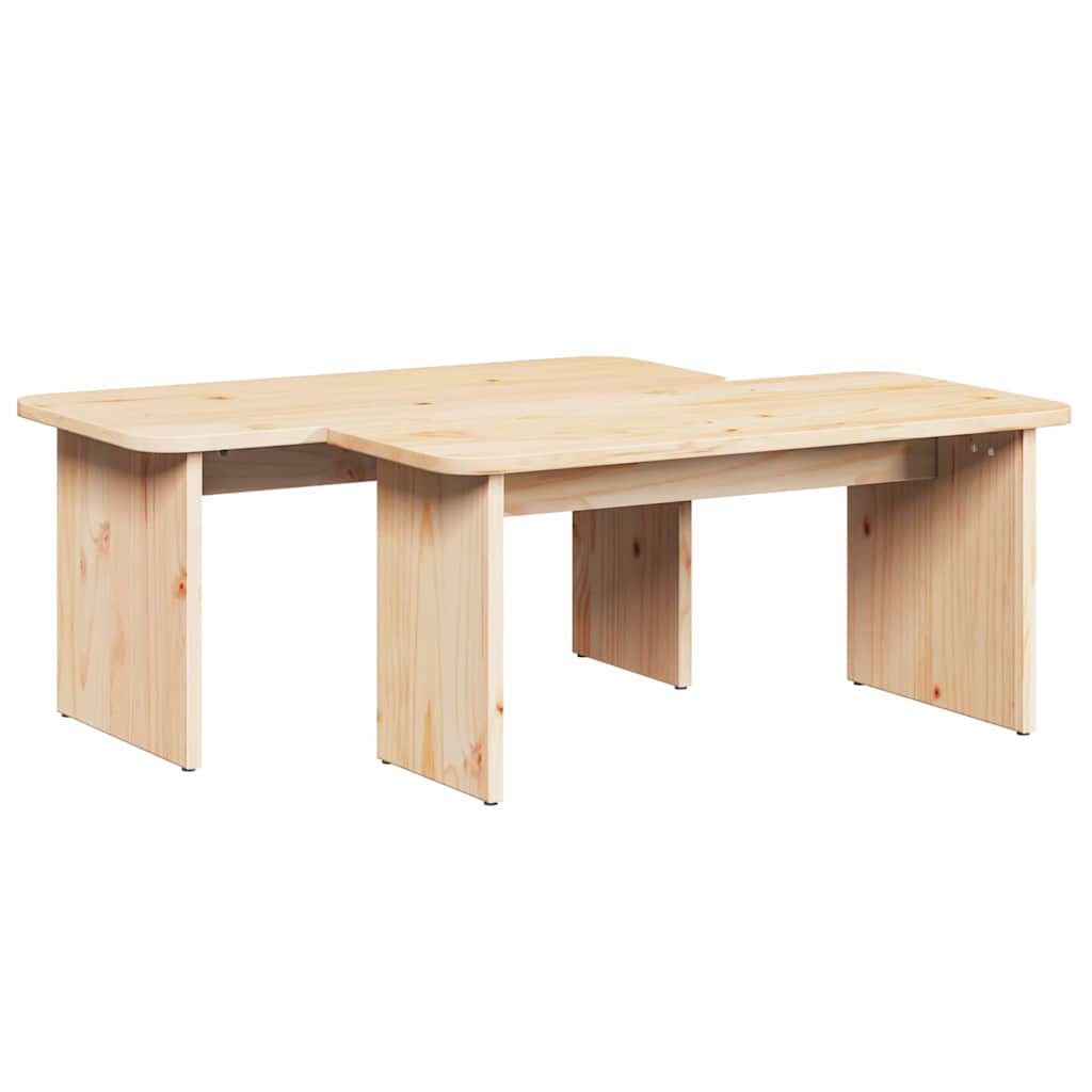 Salontafel 2 Pcs 100 X 69 X 35.5 Cm Massief Grenenhout