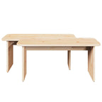 Salontafel 2 Pcs 100 X 69 X 35.5 Cm Massief Grenenhout