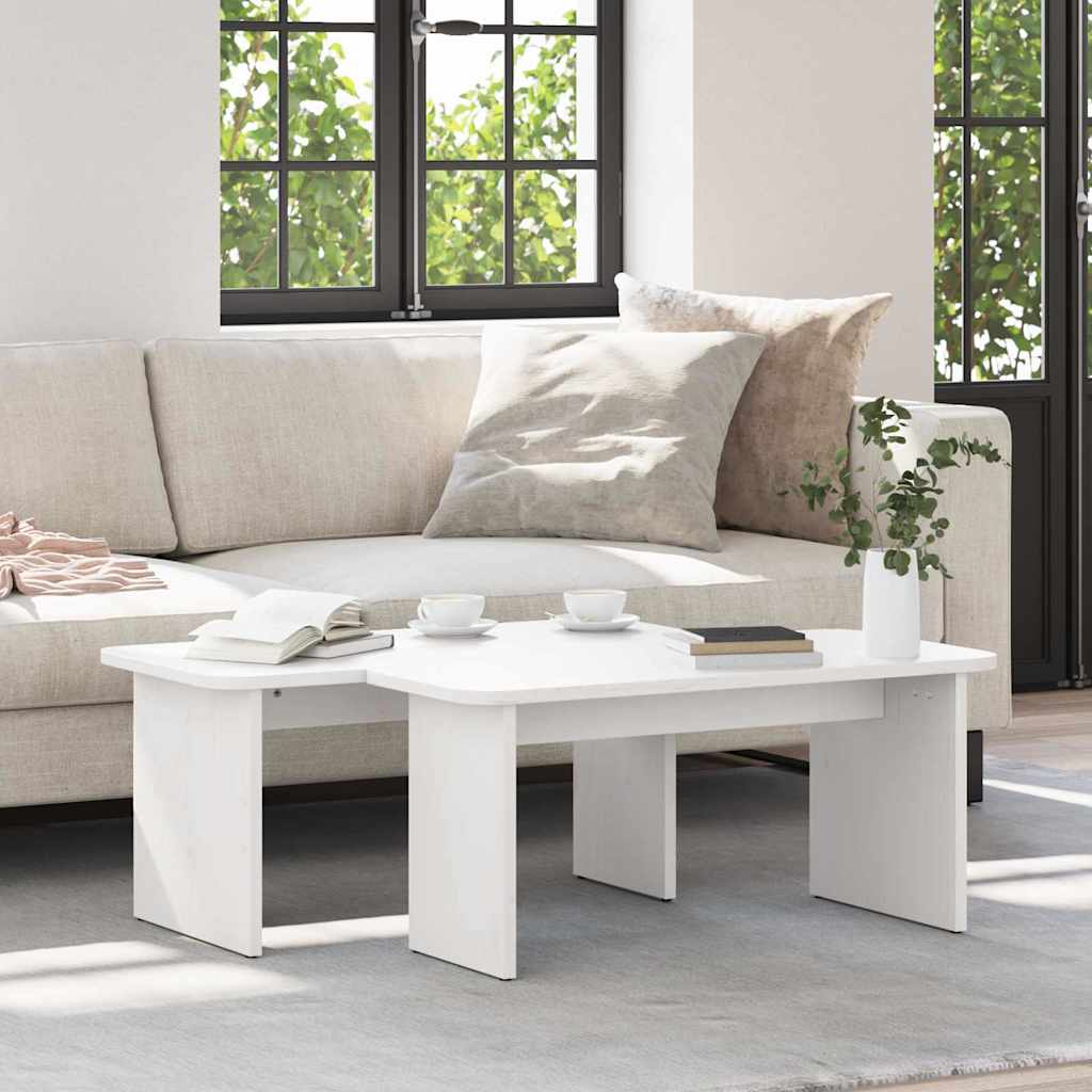 Salontafel 2 Pcs 100 X 69 X 35.5 Cm Massief Grenenhout