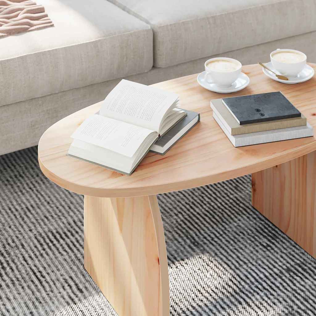 Salontafel 80 X 40 X 35 Cm Massief Grenenhout