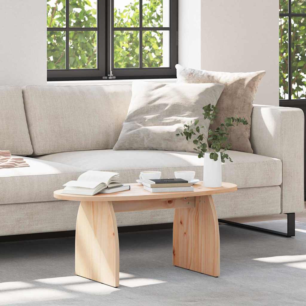 Salontafel 80 X 40 X 35 Cm Massief Grenenhout