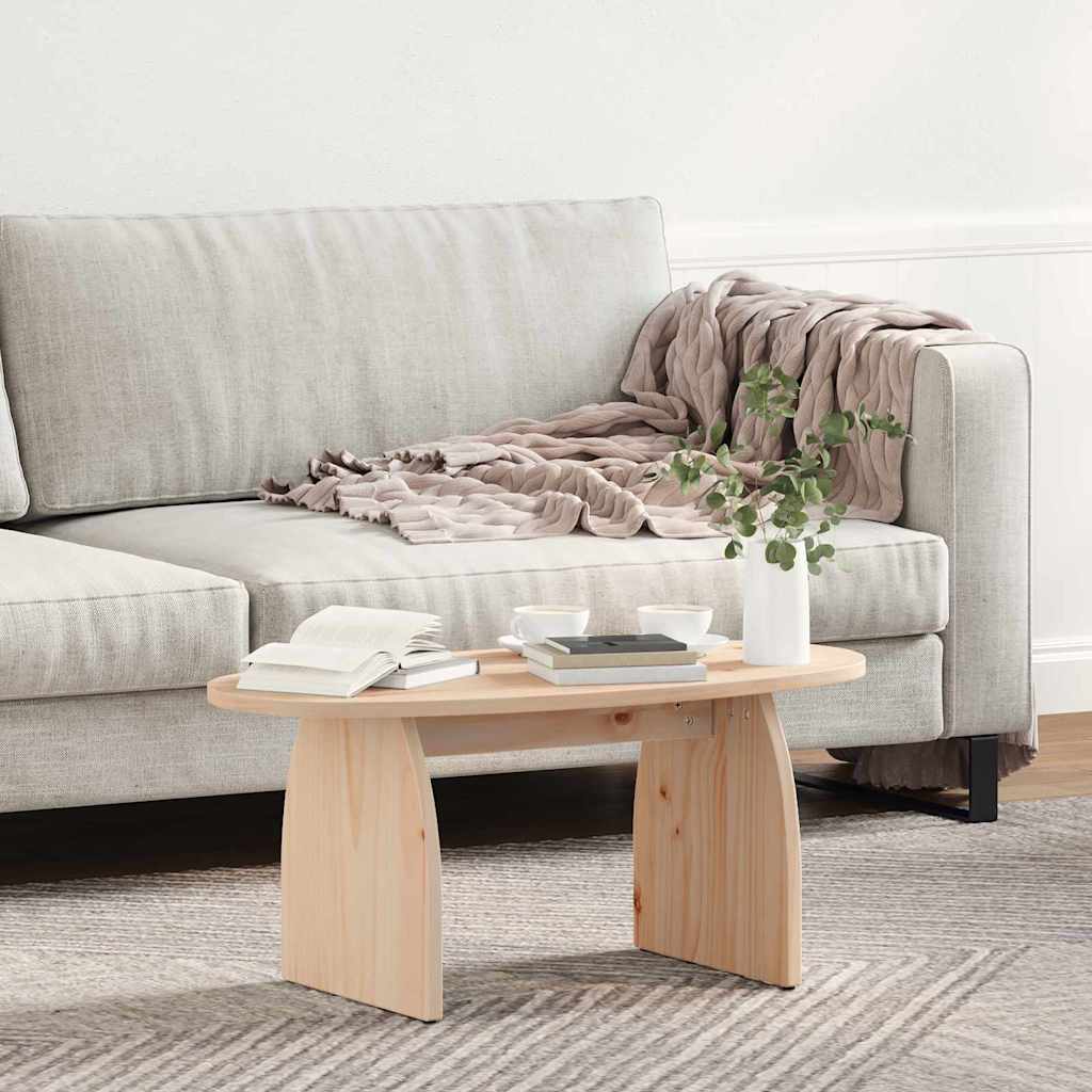 Salontafel 80 X 40 X 35 Cm Massief Grenenhout