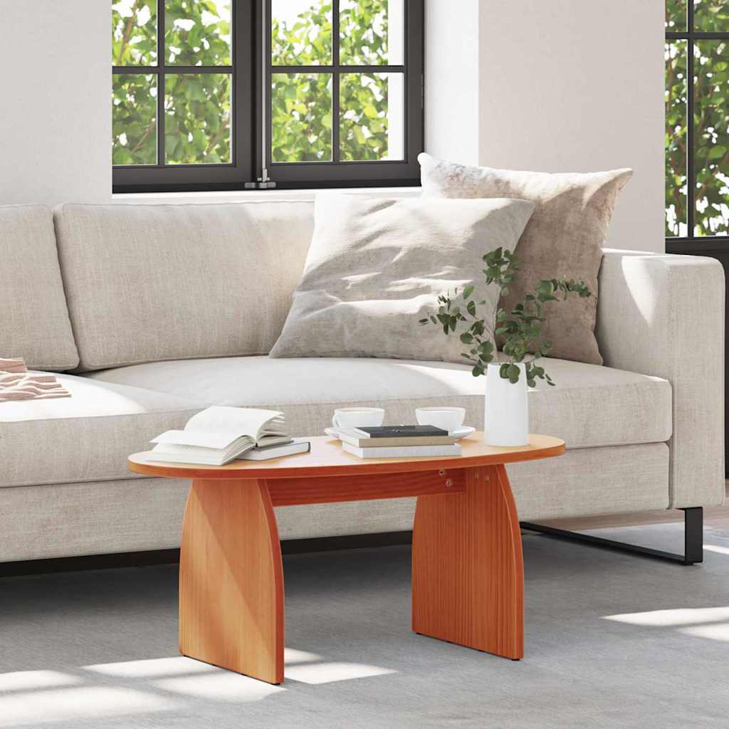 Salontafel 80 X 40 X 35 Cm Massief Grenenhout