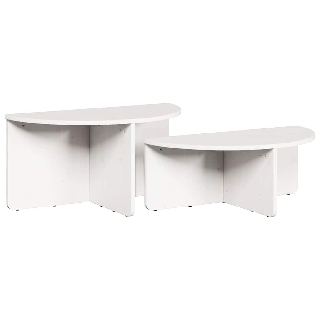 Salontafel 2 Pcs 79 X 39.5 X 40 Cm Massief Grenenhout