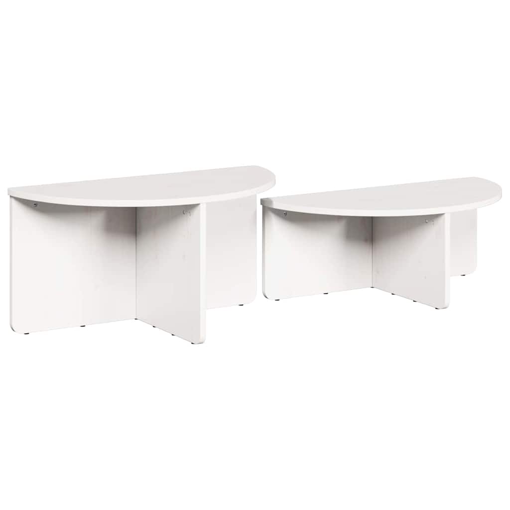 Salontafel 2 Pcs 79 X 39.5 X 40 Cm Massief Grenenhout