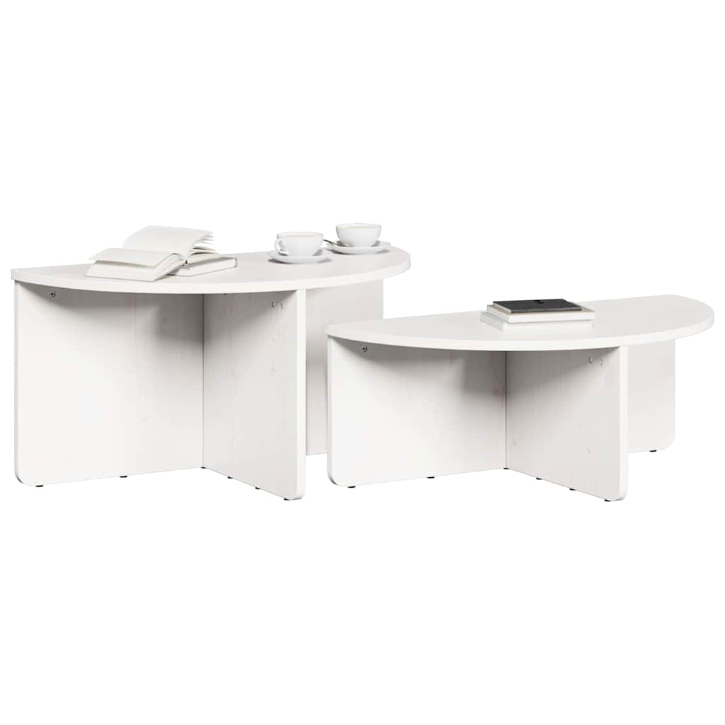 Salontafel 2 Pcs 79 X 39.5 X 40 Cm Massief Grenenhout